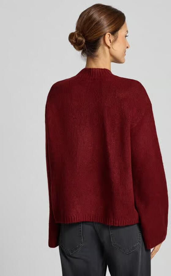 Jake*s Casual Gebreide pullover met opstaande kraag en extra brede schouders