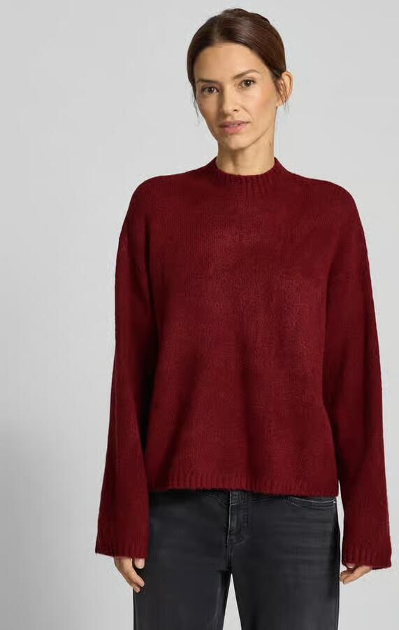 Jake*s Casual Gebreide pullover met opstaande kraag en extra brede schouders - Foto 2