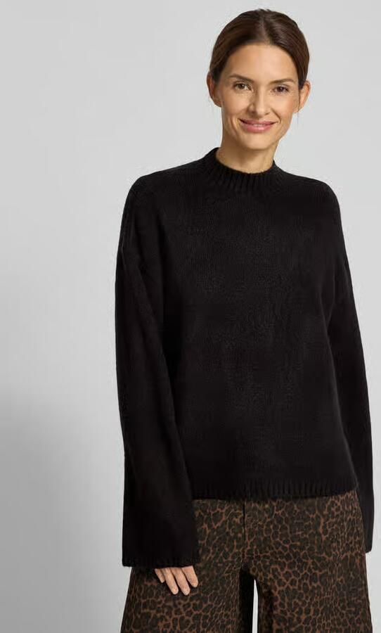 Jake*s Casual Gebreide pullover met opstaande kraag en extra brede schouders - Foto 2