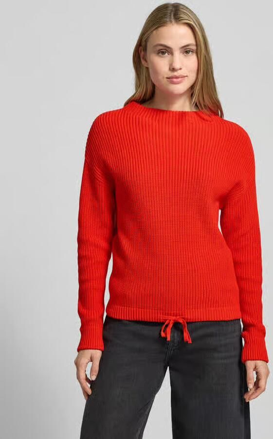 Jake*s Casual Gebreide pullover met opstaande kraag en tunnelkoord - Foto 2