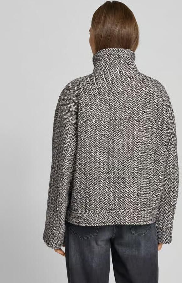 Jake*s Casual Jack met opstaande kraag en klepzakken