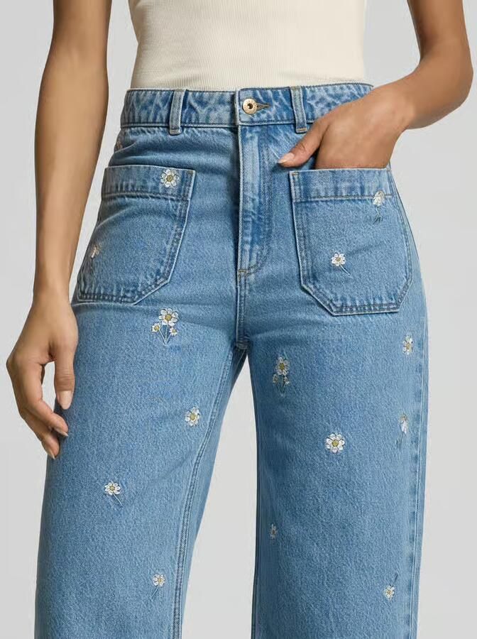 Jake*s Casual Jeans in verkorte pasvorm met stitchings