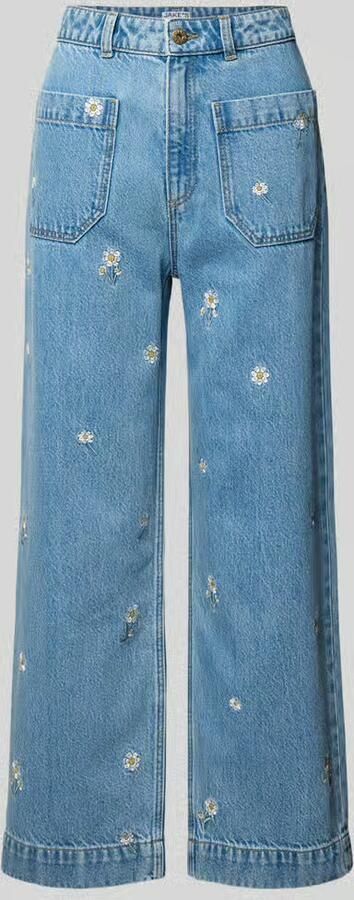 Jake*s Casual Jeans in verkorte pasvorm met stitchings - Foto 2