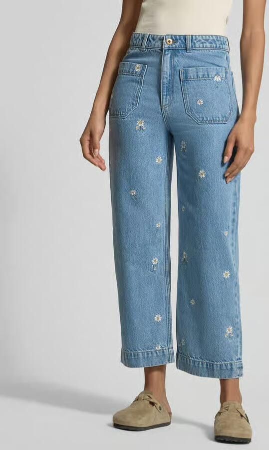 Jake*s Casual Jeans in verkorte pasvorm met stitchings - Foto 2