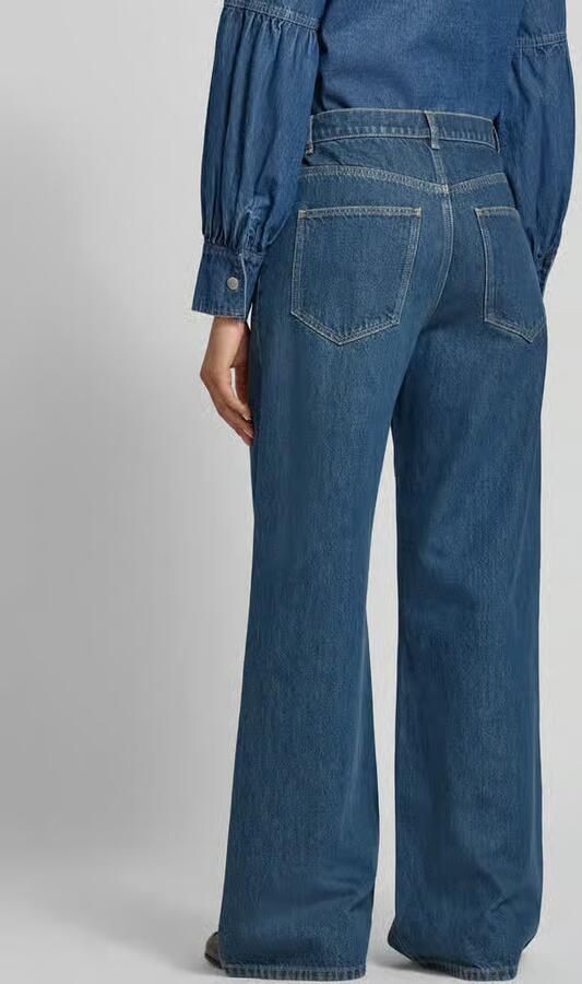 Jake*s Casual Jeans met asymmetrische knoopsluiting