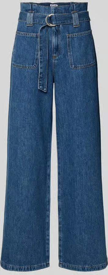 Jake*s Casual jeans met opgestikte zakken en riem - Foto 2