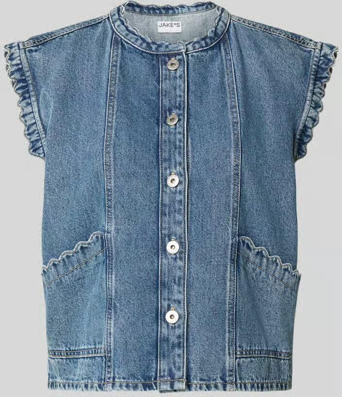 Jake*s Casual jeansgilet met steekzakken - Foto 2