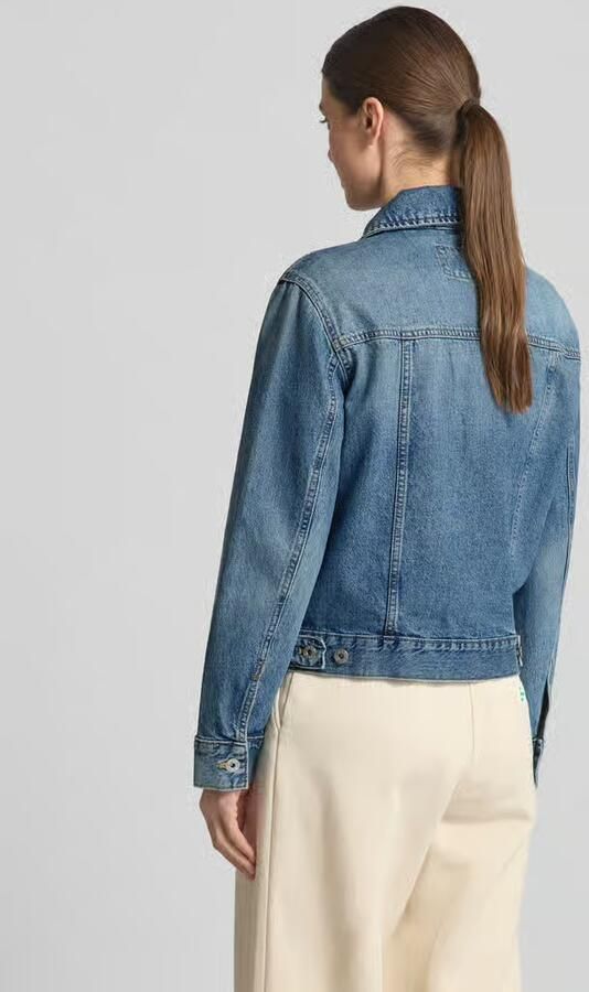 Jake*s Casual Jeansjack met paspelzakken op de borst