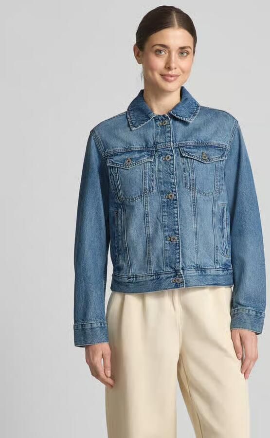Jake*s Casual Jeansjack met paspelzakken op de borst - Foto 4