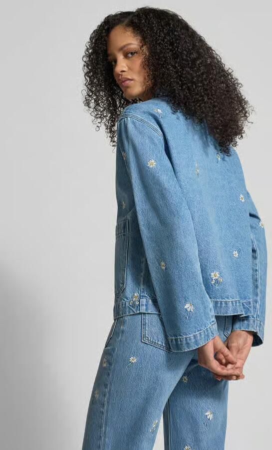 Jake*s Casual Jeansjack met Stitchings en Vetersluiting - Foto 3