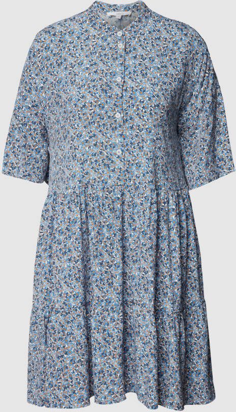 Jake*s Casual Knielange jurk met all-over bloemenmotief