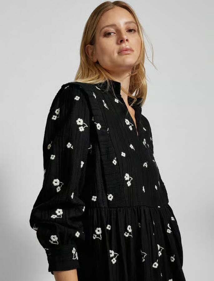 Jake*s Casual Knielange jurk met structuurmotief