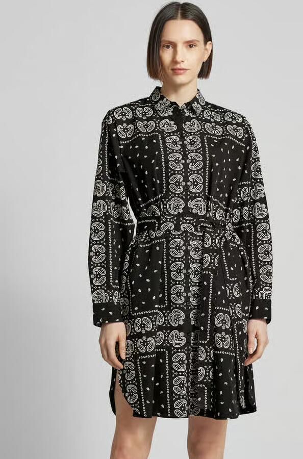Jake*s Casual Knielange overhemdjurk met paisleymotief - Foto 3