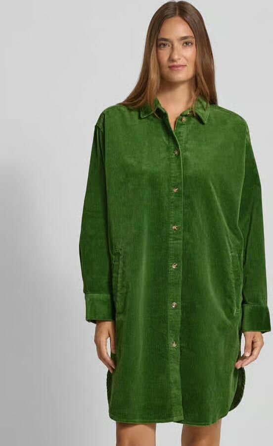 Jake*s Casual Knielange overhemdjurk van corduroy
