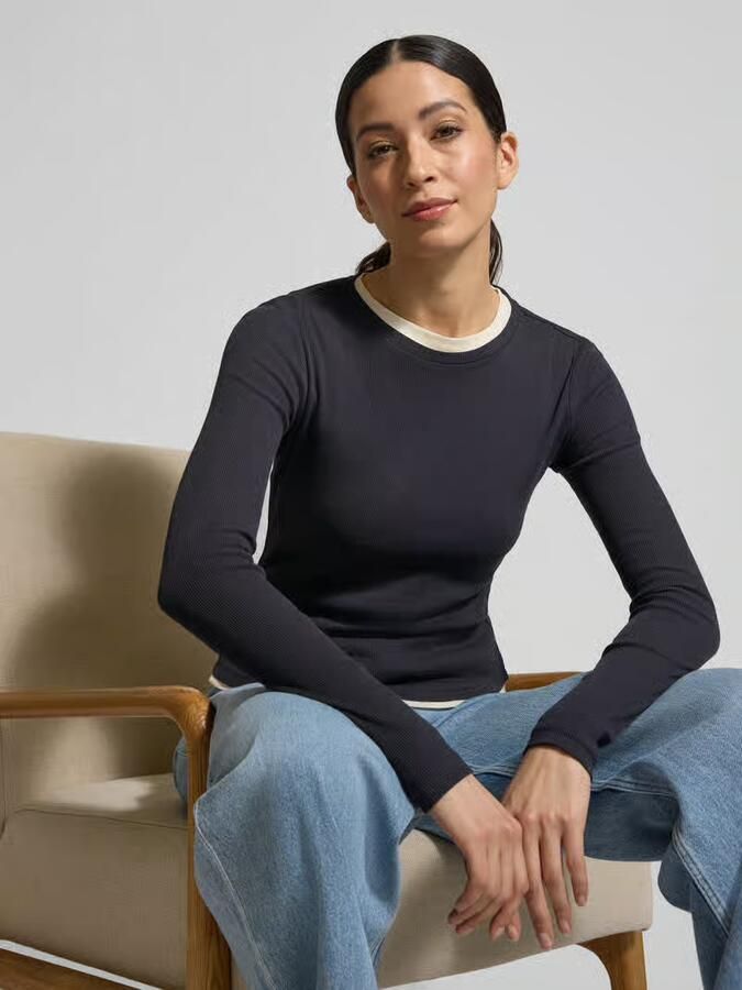Jake*s Casual Longsleeve met ronde hals - Foto 2