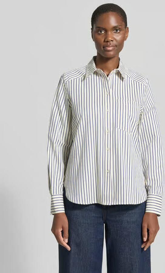 Jake*s Casual Regular fit blouse met lange mouwen met viscose - Foto 3