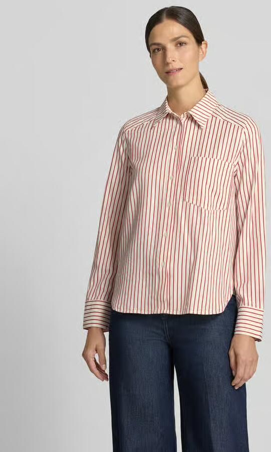 Jake*s Casual Regular fit blouse met lange mouwen met viscose - Foto 3