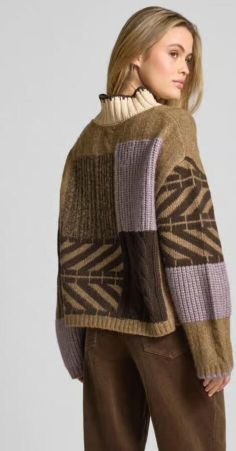 Jake*s Casual Loose fit gebreide pullover met katoen en wol