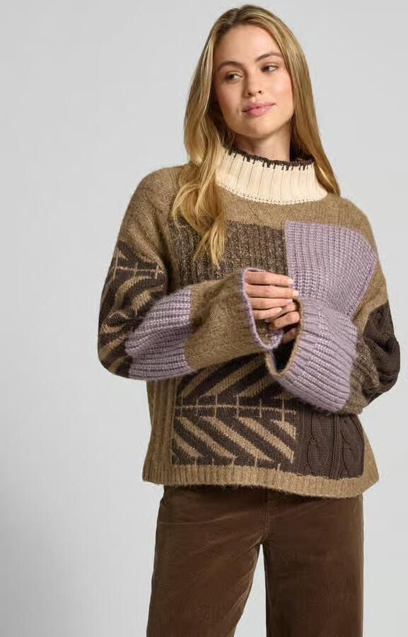 Jake*s Casual Loose fit gebreide pullover met katoen en wol - Foto 2