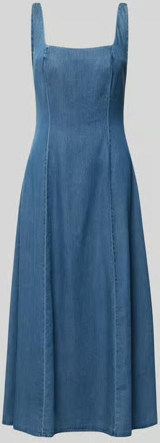 Jake*s Casual midi-jurk in denimlook met vierkante hals