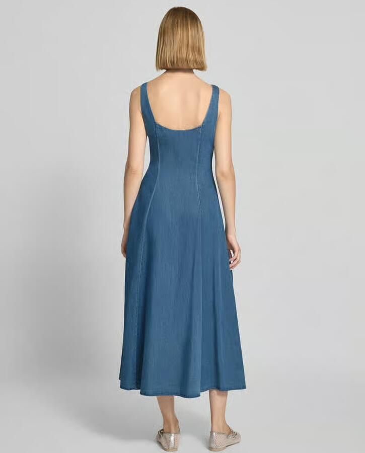 Jake*s Casual midi-jurk in denimlook met vierkante hals - Foto 3