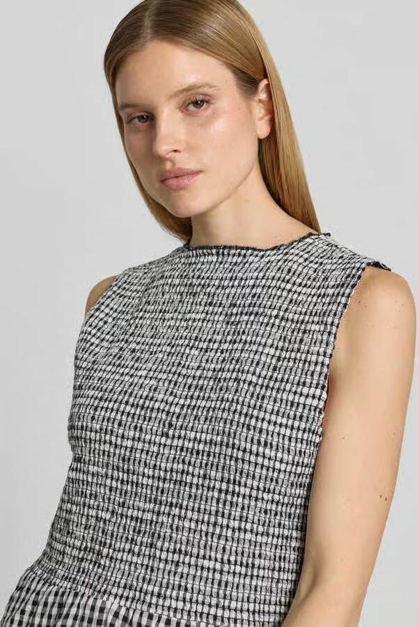 Jake*s Casual midi-jurk met smokdetail en steekzakken