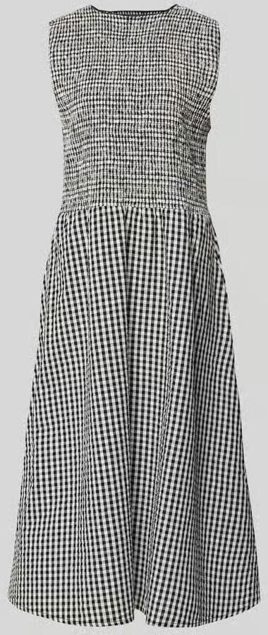 Jake*s Casual midi-jurk met smokdetail en steekzakken - Foto 2