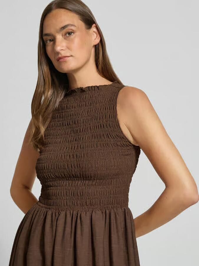 Jake*s Casual midi-jurk met smokelementen