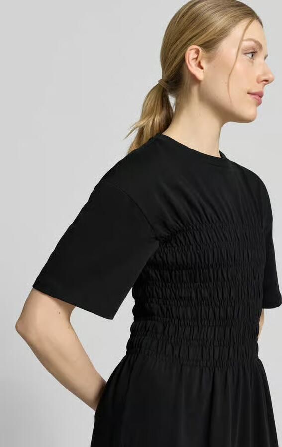 Jake*s Casual midi-jurk met smokelementen