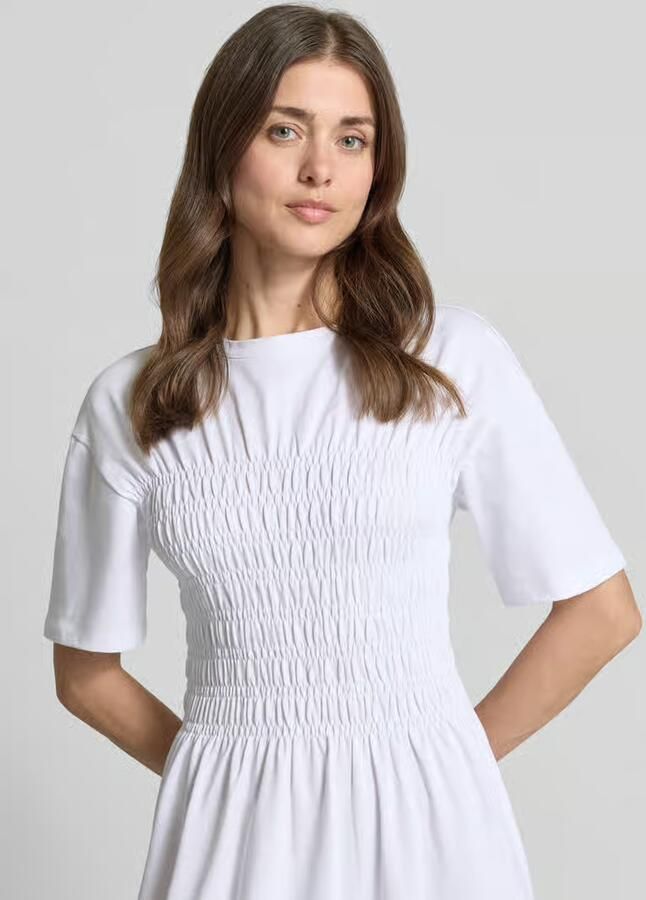 Jake*s Casual midi-jurk met smokelementen
