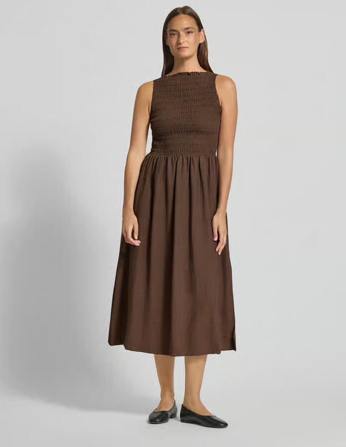 Jake*s Casual midi-jurk met smokelementen - Foto 2