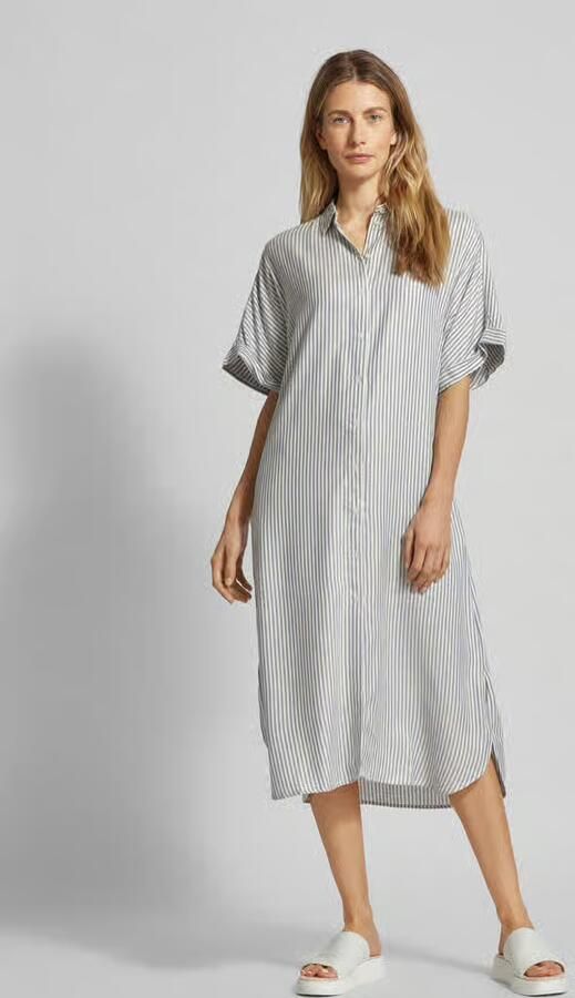 Jake*s Casual Midi-jurk met streepmotief - Foto 3