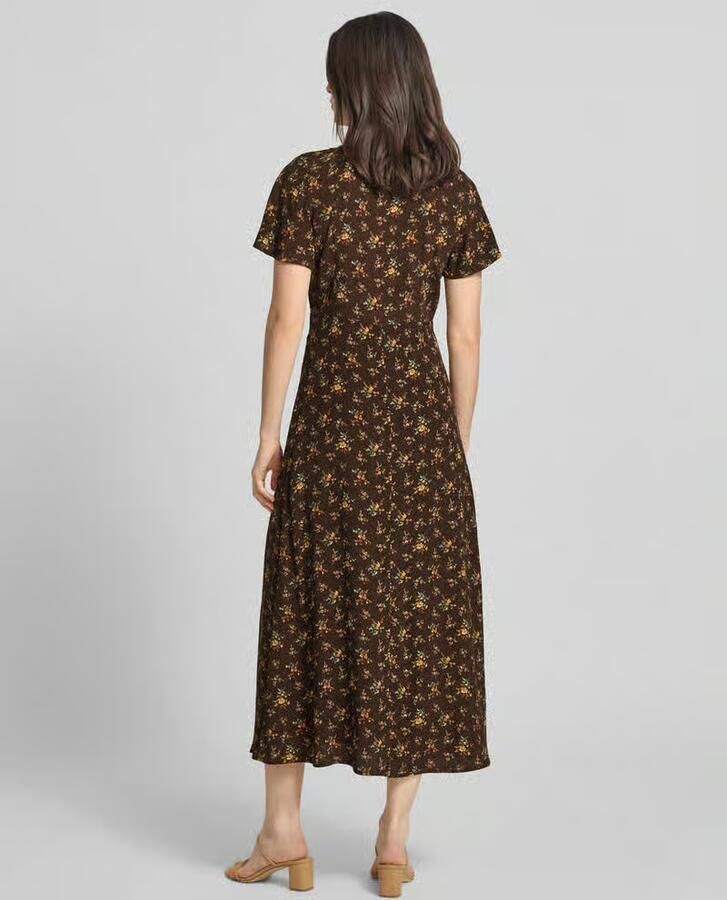 Jake*s Casual midi-jurk van viscose met bloemmotief - Foto 2
