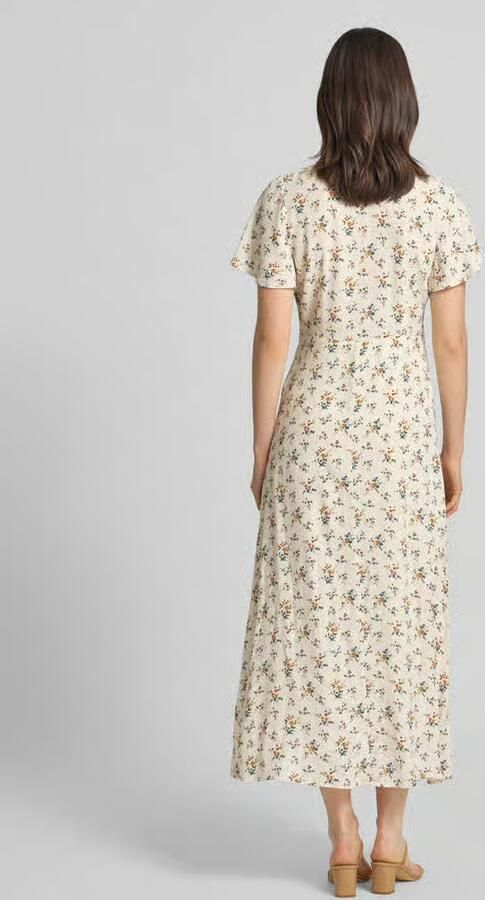 Jake*s Casual midi-jurk van viscose met bloemmotief