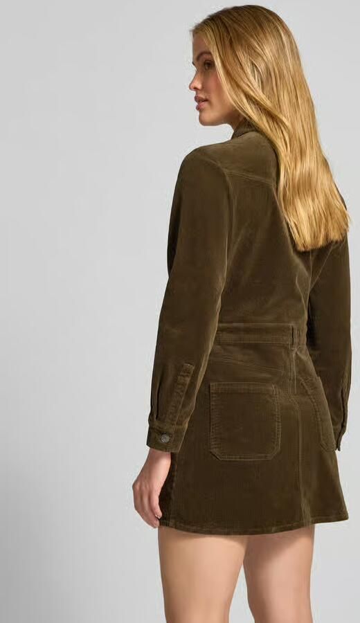 Jake*s Casual Mini-jurk in ribcordlook met borstzakken