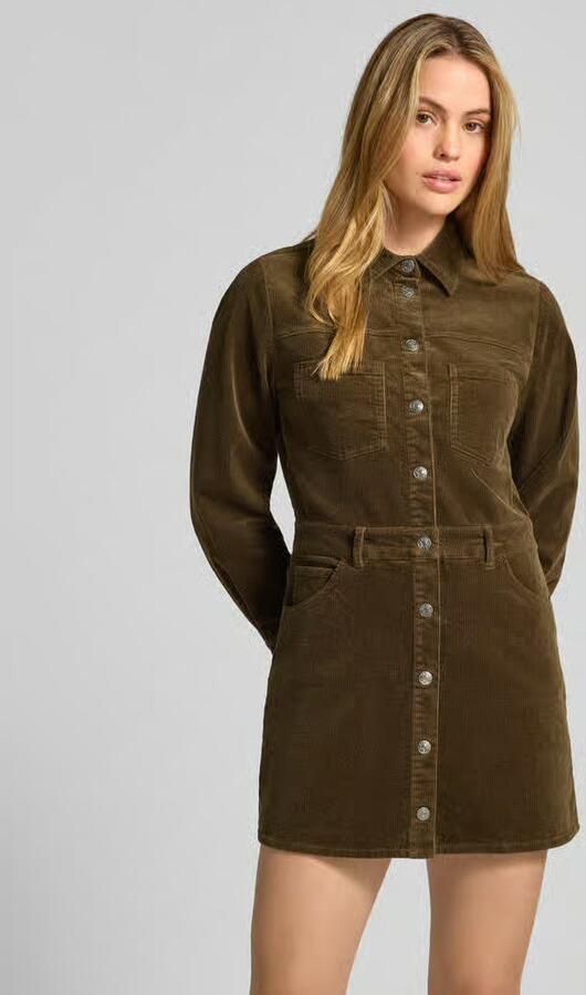 Jake*s Casual Mini-jurk in ribcordlook met borstzakken - Foto 2
