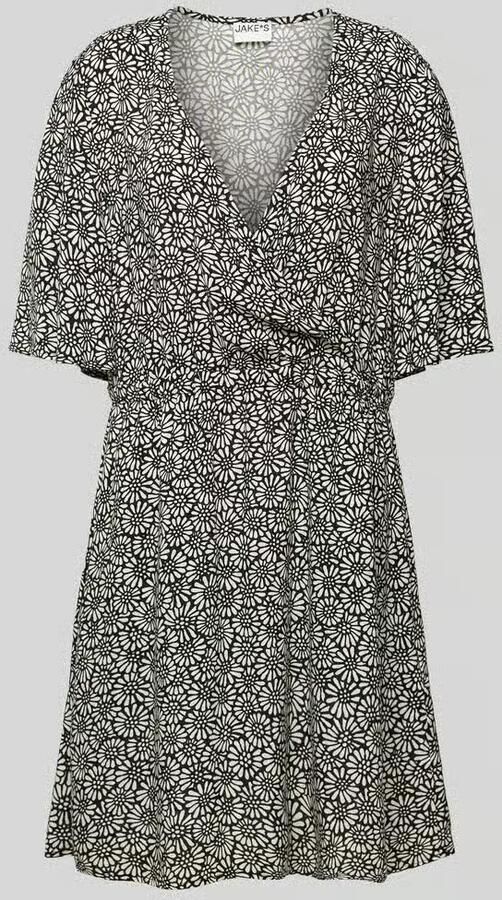 Jake*s Casual Mini-jurk van viscose met bloemenmotief en V-hals - Foto 2