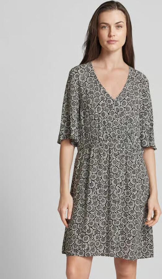 Jake*s Casual Mini-jurk van viscose met bloemenmotief en V-hals - Foto 3
