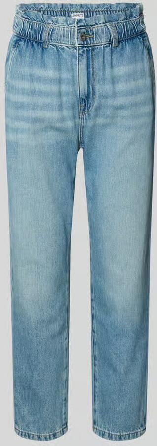 Jake*s Casual Mom fit jeans in used-look met elastische band