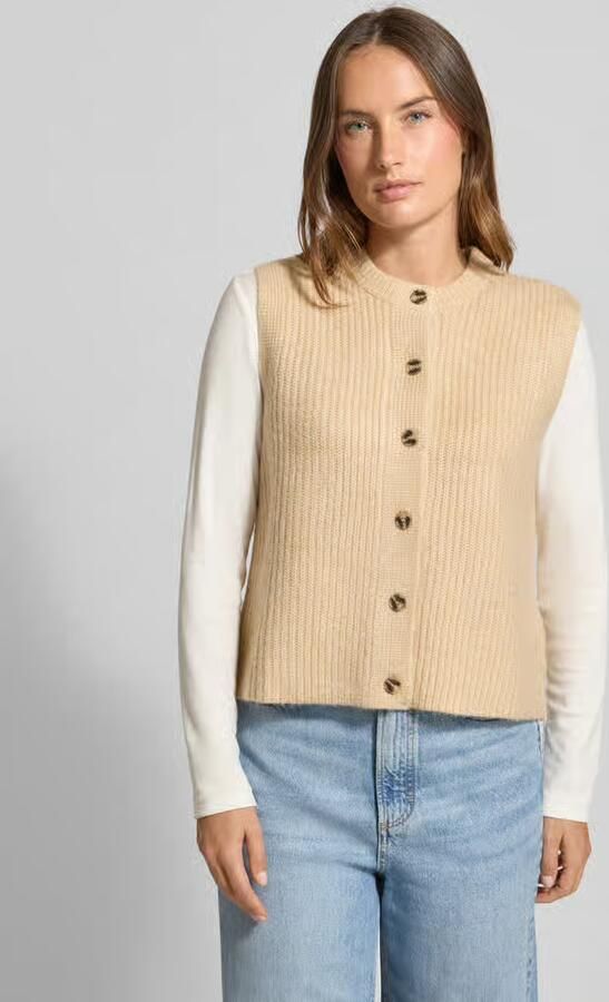 Jake*s Casual Mouwloos vest met wol en knoopsluiting - Foto 2