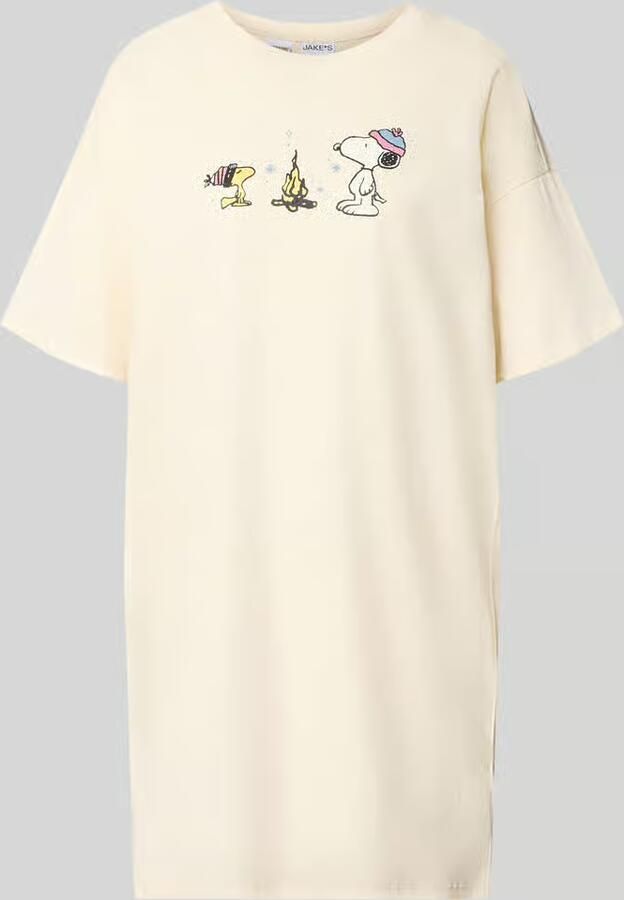 Jake*s Casual Nachthemd met Peanuts kampvuur-print
