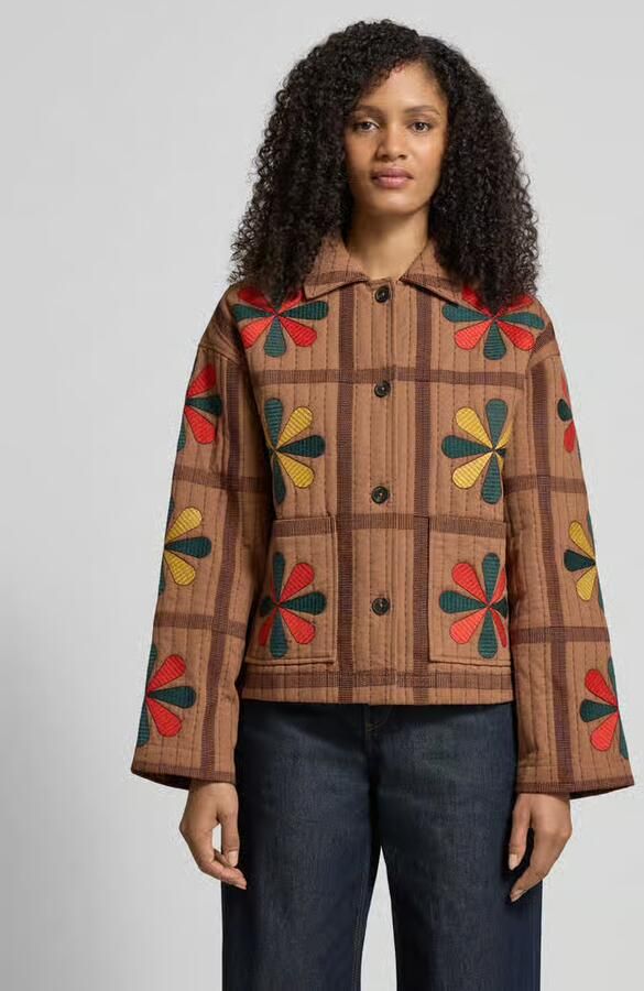 Jake*s Casual Overhemdjack in Patchworklook met platte kraag - Foto 2