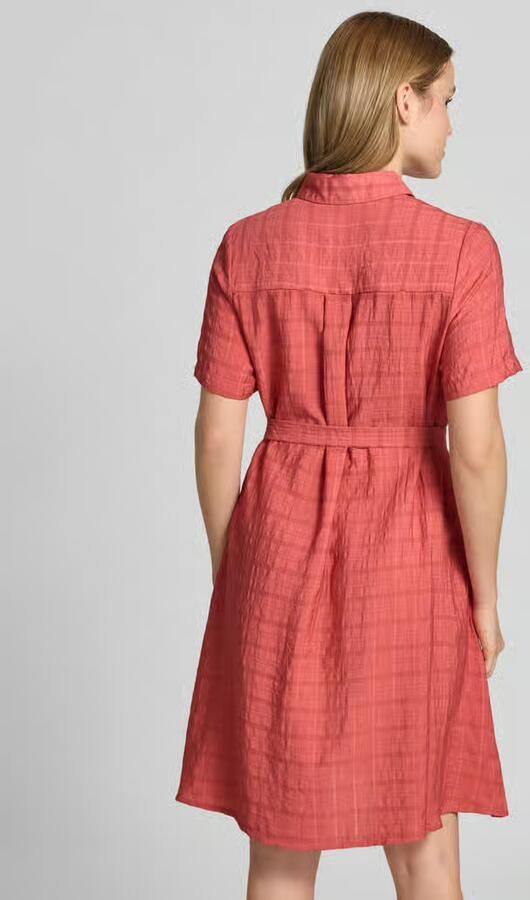 Jake*s Casual Overhemdjurk van mix van viscose en lyocell met strikceintuur - Foto 3