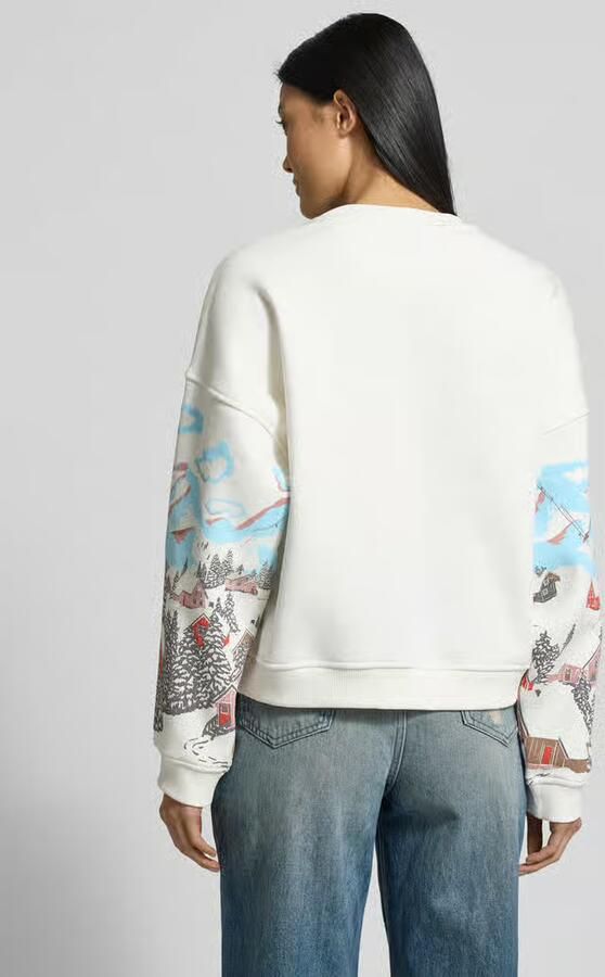 Jake*s Casual Oversized sweatshirt met geribde boorden - Foto 3
