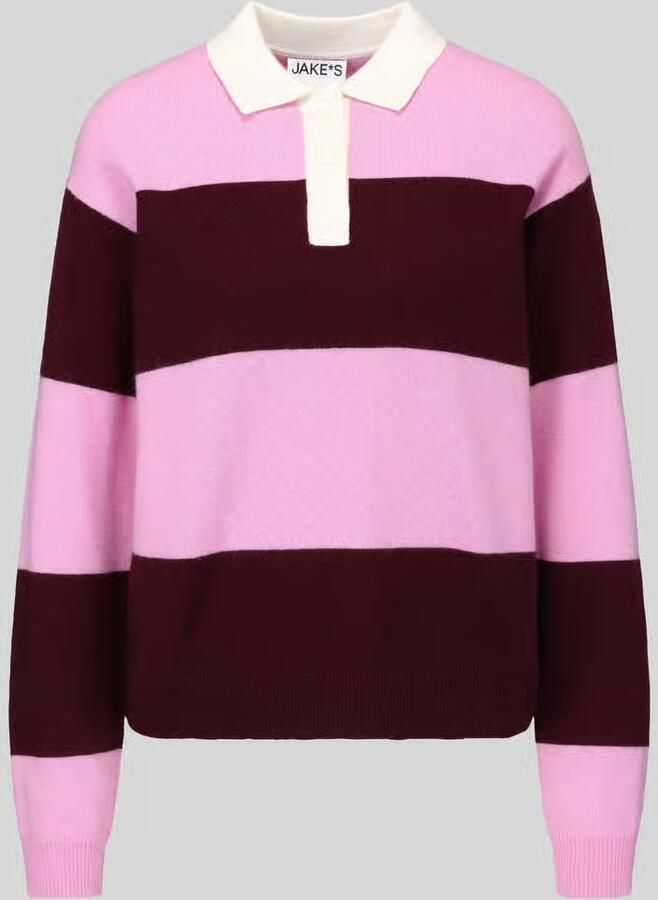 Jake*s Casual Pullover met polokraag