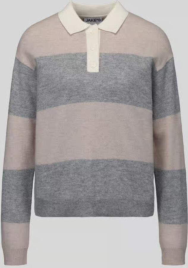 Jake*s Casual Pullover met polokraag