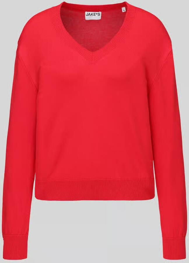 Jake*s Casual Pullover met v-hals