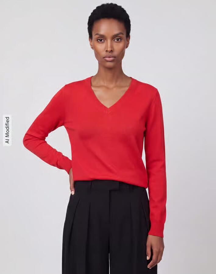 Jake*s Casual Pullover met v-hals - Foto 2