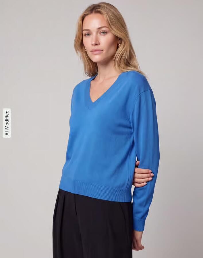 Jake*s Casual Pullover met v-hals - Foto 2