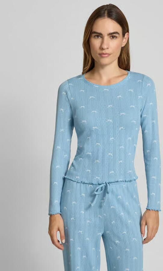 Jake*s Casual Pyjamabovendeel met ajourpatroon - Foto 2